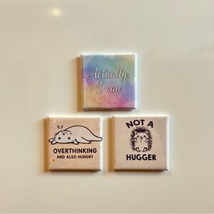 Set of 3 Custom 2x2” Square Magnets